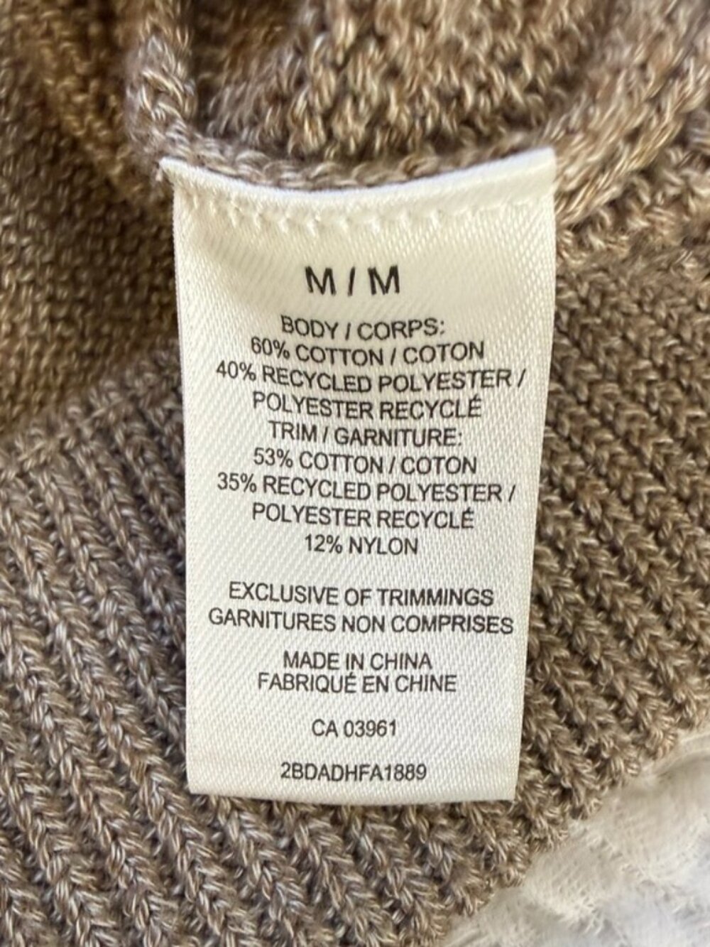 Denver Hayes Taupe Button-Front Knit Cardigan Men's Medium - Picture 7 of 7